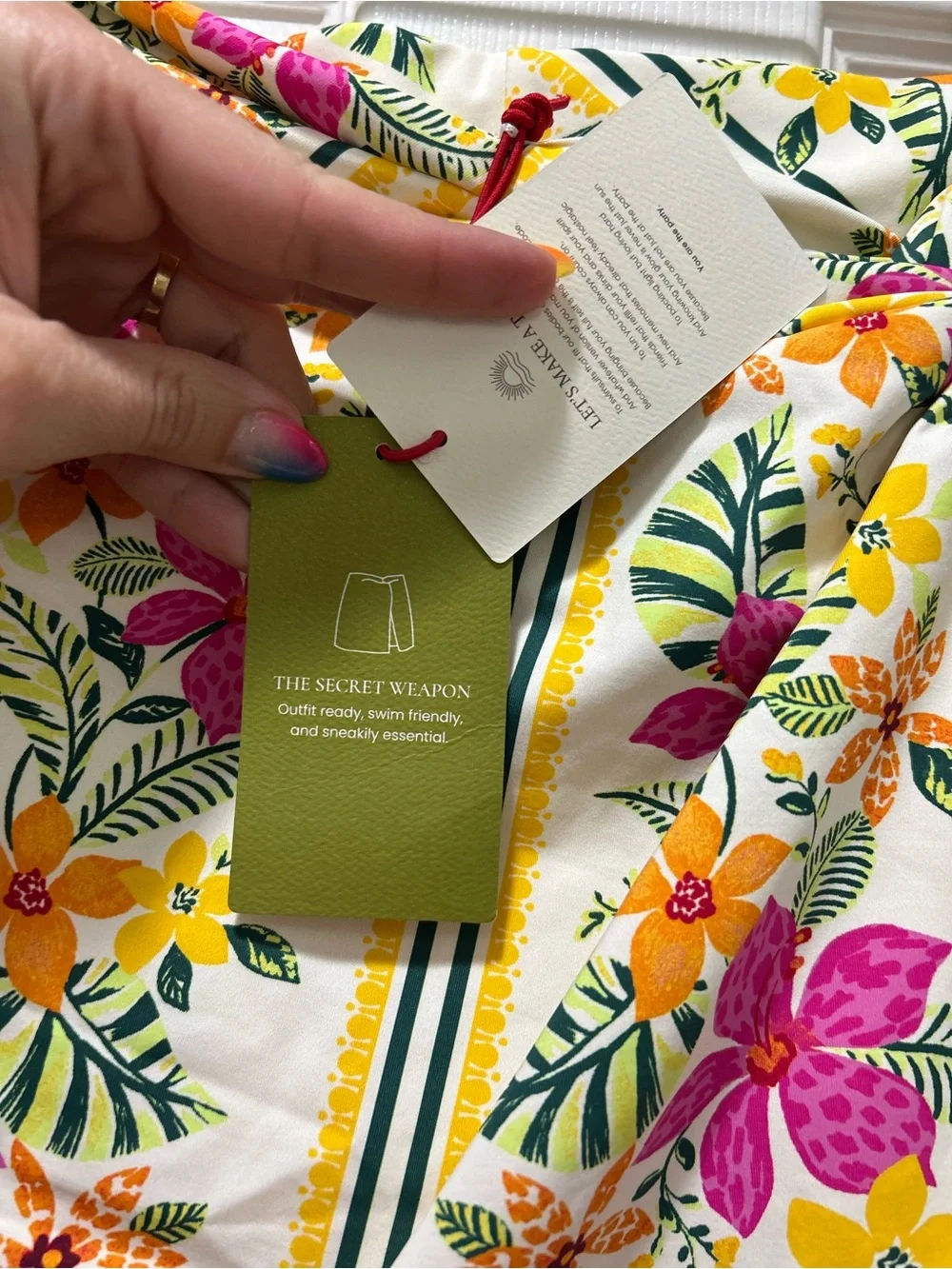 Tropical Royale Floral Swim Resort Coverup Skirt